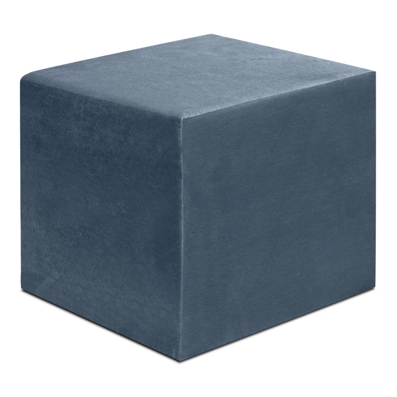 Σκαμπώ April Megapap βελούδινο χρώμα ανθρακί 40x40x40εκ.