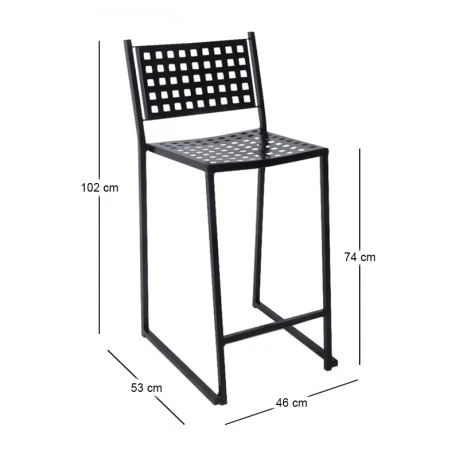 CAPRICE Bar Stool Steel Black