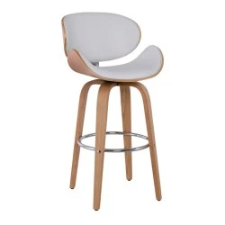 GOMEZ Bar Stool Natural/Pu White