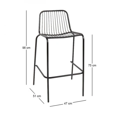 NEXUS Bar Stool Steel Black