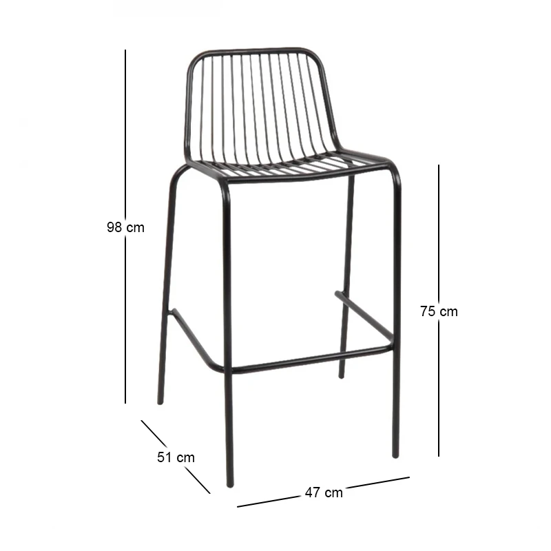NEXUS Bar Stool Steel Black