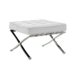 BARCELONA Type Ottoman White Pu