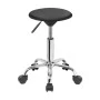 Glory side stool by chrome and Abs in black color 32x45/57cm.