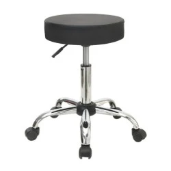 GLORY Stool Pu Black/Chromed Base (Dia35x51/67cm) GLORY Stool Pu Black/Chromed Base (Dia35x51/67cm)