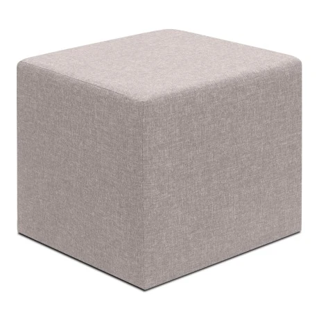 Linda Megapap fabric stool in beige color 40x40x40cm.