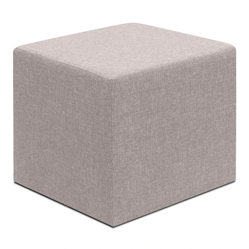 Linda Megapap fabric stool in beige color 40x40x40cm.