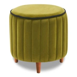 Lindy Megapap velvet stool in green color 40x40x40cm. Lindy Megapap velvet stool in green color 40x40x40cm.