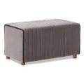 Mabel Megapap velvet stool in grey color 80x40x40cm.