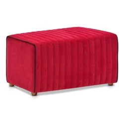 Mabel Megapap velvet stool in red color 80x40x40cm. Mabel Megapap velvet stool in red color 80x40x40cm.