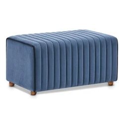 Mabel Megapap velvet stool in blue color 80x40x40cm. Mabel Megapap velvet stool in blue color 80x40x40cm.