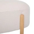 LENGTHY STOOL WITH CREAM CUSHION AND WOODEN LEGS 108X41X48CM