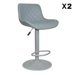Σκαμπό Μπάρ 2τμχ Bar94 Grey Pu 48x50x107.5εκ. Σκαμπό Μπάρ 2τμχ Bar94 Grey Pu 48x50x107.5εκ.