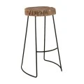 ATRIUM Bar Stool Acacia Natural Finish (Black Paint)