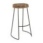 ATRIUM Bar Stool Acacia Natural Finish (Black Paint)