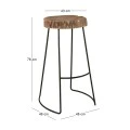 ATRIUM Bar Stool Acacia Natural Finish (Black Paint)