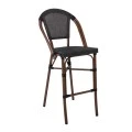 COSTA Barstool Alu Walnut/Textilene mixed Black