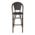 COSTA Barstool Alu Walnut/Textilene mixed Black