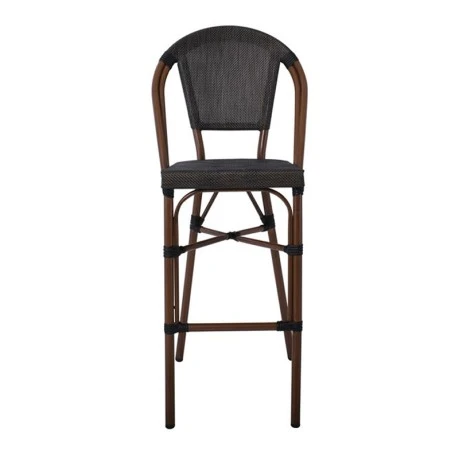 COSTA Barstool Alu Walnut/Textilene mixed Black