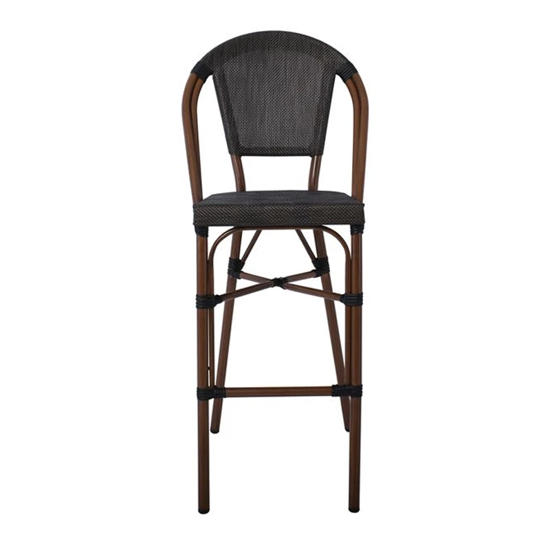 COSTA Barstool Alu Walnut/Textilene mixed Black