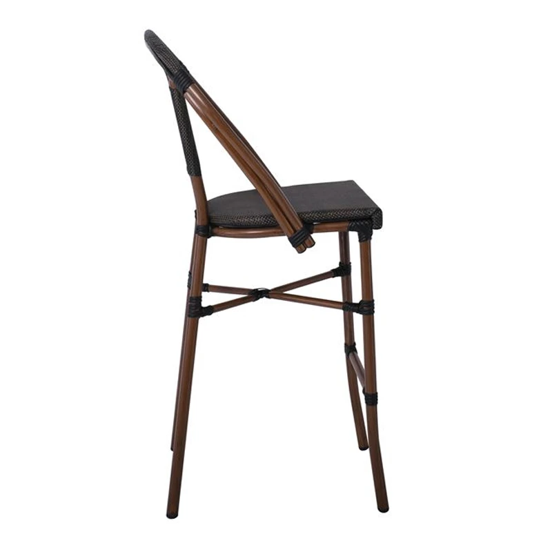 COSTA Barstool Alu Walnut/Textilene mixed Black
