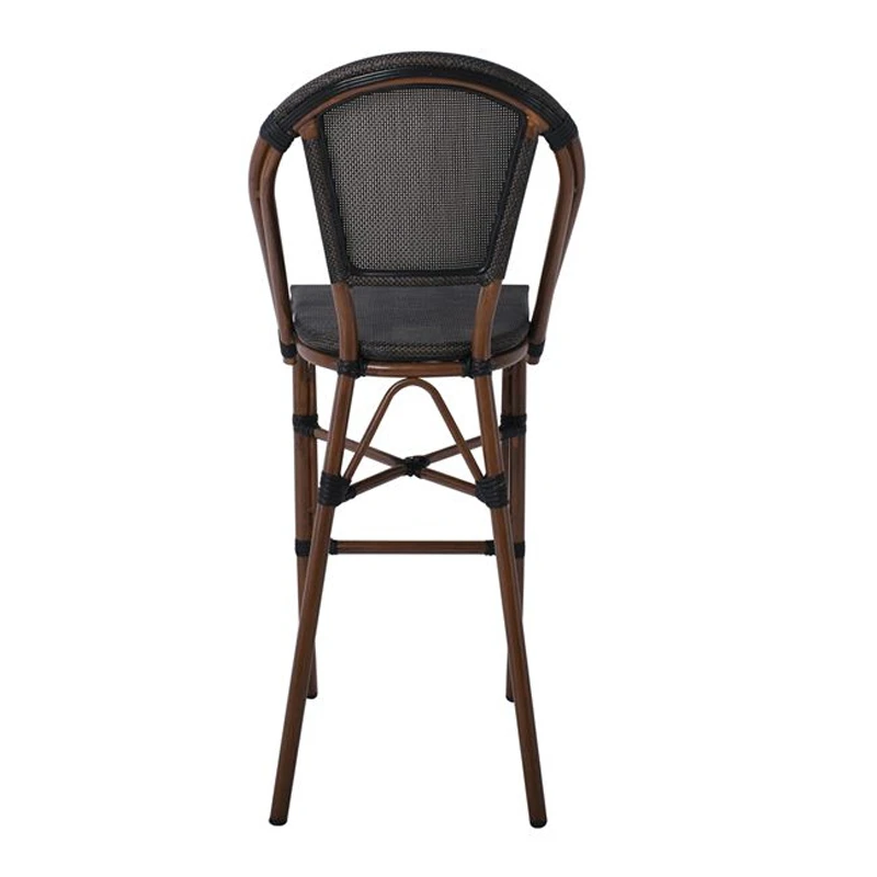 COSTA Barstool Alu Walnut/Textilene mixed Black