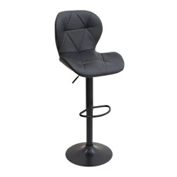 Dolores Megapap bar stool with adjustable height made of pu leather in black color 45.5x38x89/109cm. Dolores Megapap bar stool with adjustable height made of pu leather in black color 45.5x38x89/109cm.