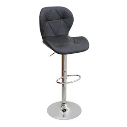 Dolores Megapap bar stool with adjustable height made of pu leather in black color 45.5x38x89/109cm. Dolores Megapap bar stool with adjustable height made of pu leather in black color 45.5x38x89/109cm.