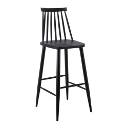 LAVIDA Bar Stool Metal & PP Black Color LAVIDA Bar Stool Metal & PP Black Color