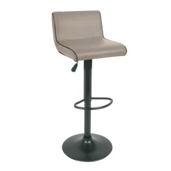 NERO Bar Stool Pu Cappuccino/Paint Black NERO Bar Stool Pu Cappuccino/Paint Black