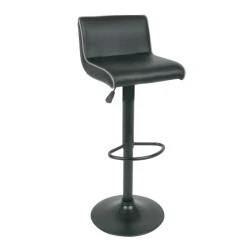 NERO Bar Stool Pu Black/Paint Black NERO Bar Stool Pu Black/Paint Black