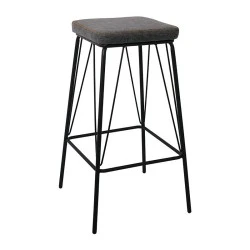 PANTON Bar Stool Black Metal/Pu Vintage Grey PANTON Bar Stool Black Metal/Pu Vintage Grey