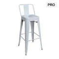 RELIX Bar Stool w/Back Steel White