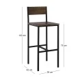 STAB BAR Stool Metal Anthracite/Antique Brown