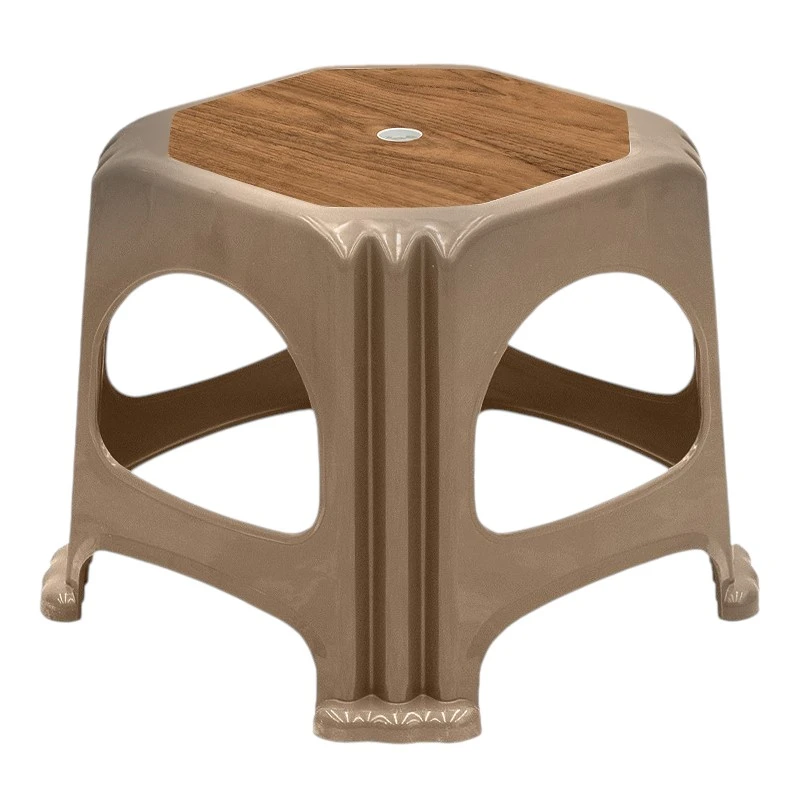 Desia Megapap polypropylene stool in beige color 35x35x32cm.