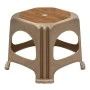 Desia Megapap polypropylene stool in beige color 35x35x32cm.