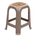 Desia Megapap polypropylene stool in beige color 35x35x45cm.
