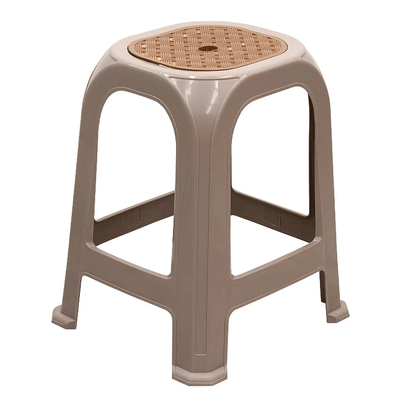 Desia Megapap polypropylene stool in beige color 35x35x45cm.