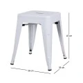 RELIX Stool H.45cm Metal White
