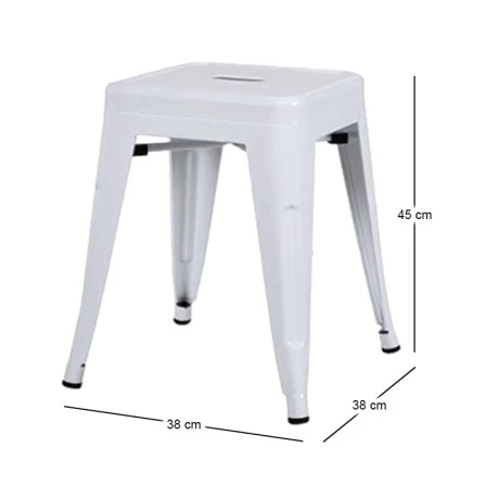 RELIX Stool H.45cm Metal White