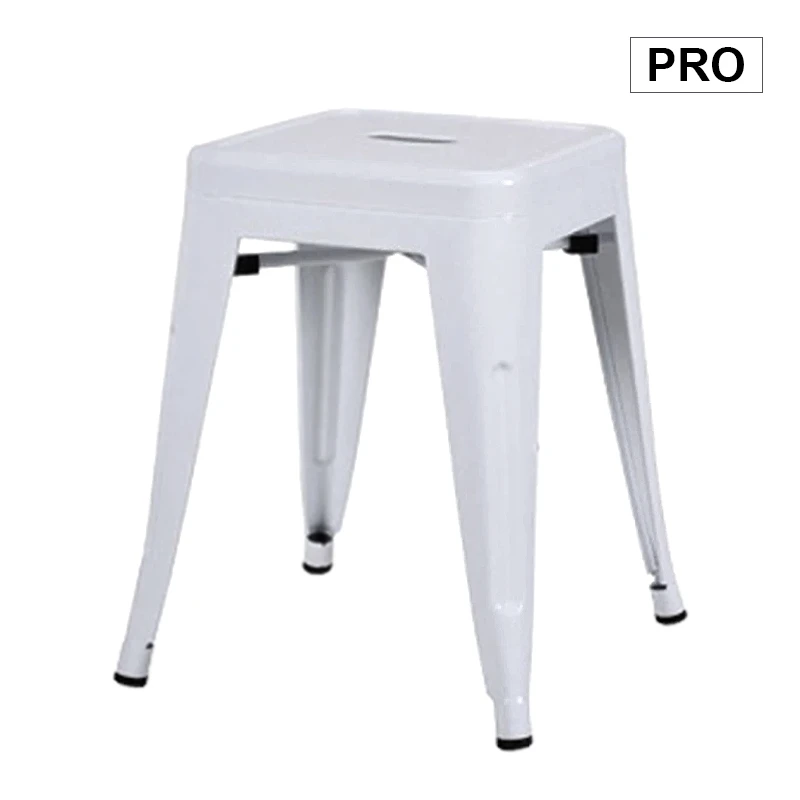 RELIX Low Stool Steel White