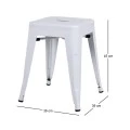 RELIX Low Stool Steel White