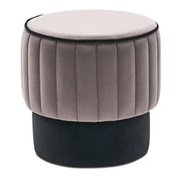 Rose Megapap velvet stool in grey color 40x40x40cm. Rose Megapap velvet stool in grey color 40x40x40cm.