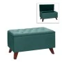 Lotus Megapap velvet fabric stool in dark green color 90x40x50cm.