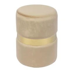 TOMMY Stool Gold/Fabric Beige Velure TOMMY Stool Gold/Fabric Beige Velure
