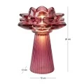 DARK PINK LED TABLE LAMP IN THE SHAPE OF A FLOWER 15X13X20CM BATTERY OPPERATED