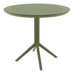 SKY OLIVE GREEN Φ105X74εκ. ΤΡΑΠΕΖΙ ΠΟΛ/ΝΙΟΥ
