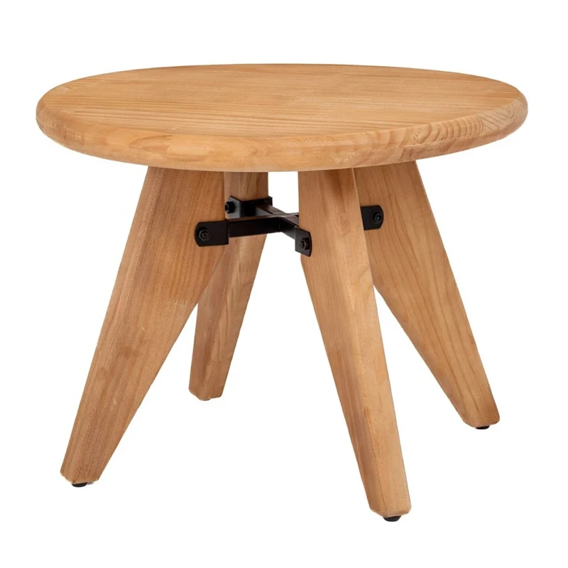 ROUND SIDE TABLE IN NATURAL COLOR MADE OF PINE WOOD 60X60X47CM KD