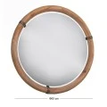 DECO ROUND MIRROR WITH WOODEN FRAME 65X4X65CM