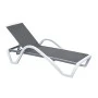 SUMMER K/D Sunlounger (w/arms) ALU, PP White, Textilene Grey