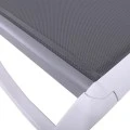 SUMMER K/D Sunlounger (w/arms) ALU, PP White, Textilene Grey